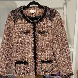 Coldwater Creek Multicolor Tweed Blazer